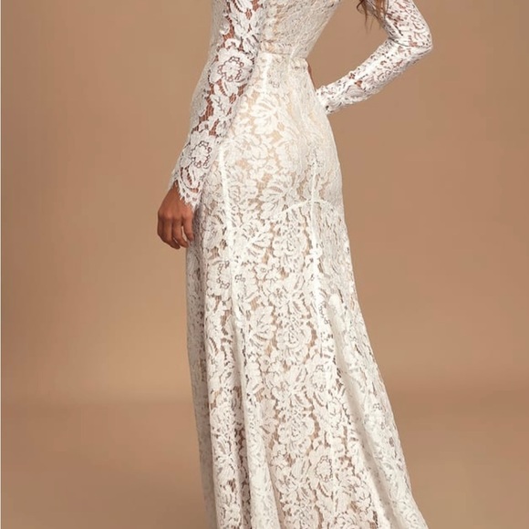 Never worn wedding dress. I’m 5’2 so the front was hemmed to my height! - Picture 2 of 5